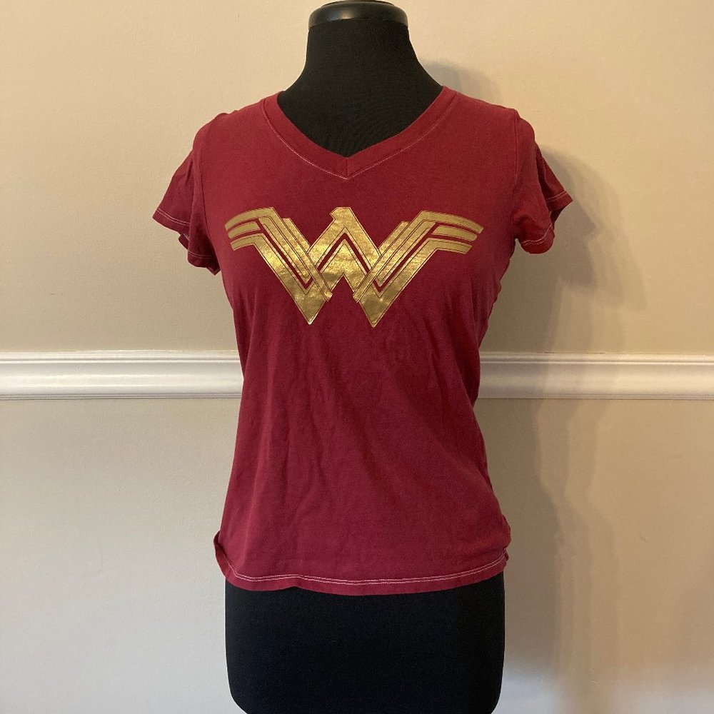 DCEU Wonder Woman Red and Metallic Gold T-Shirt